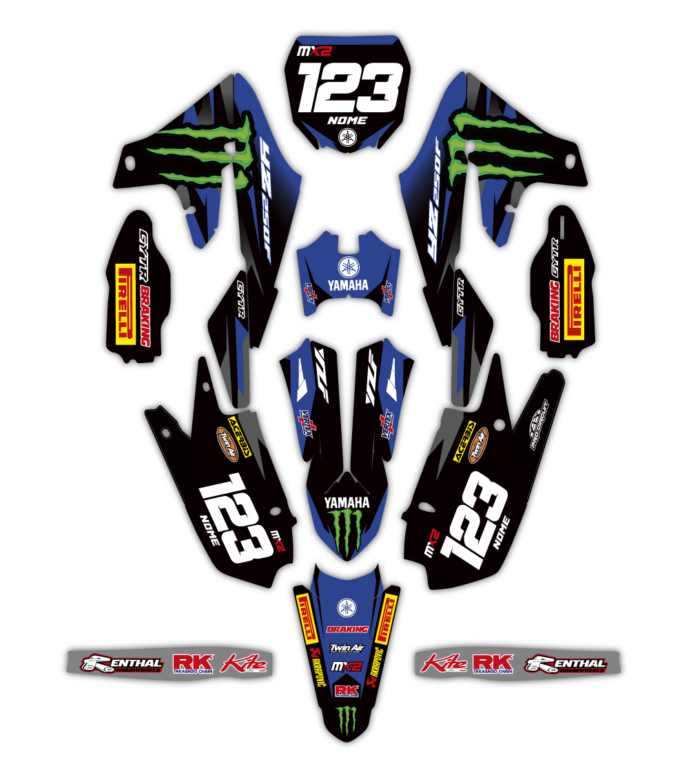 Yamaha 125 RACE - kit grafiche per YZ YZF WR WRF - immagine 4