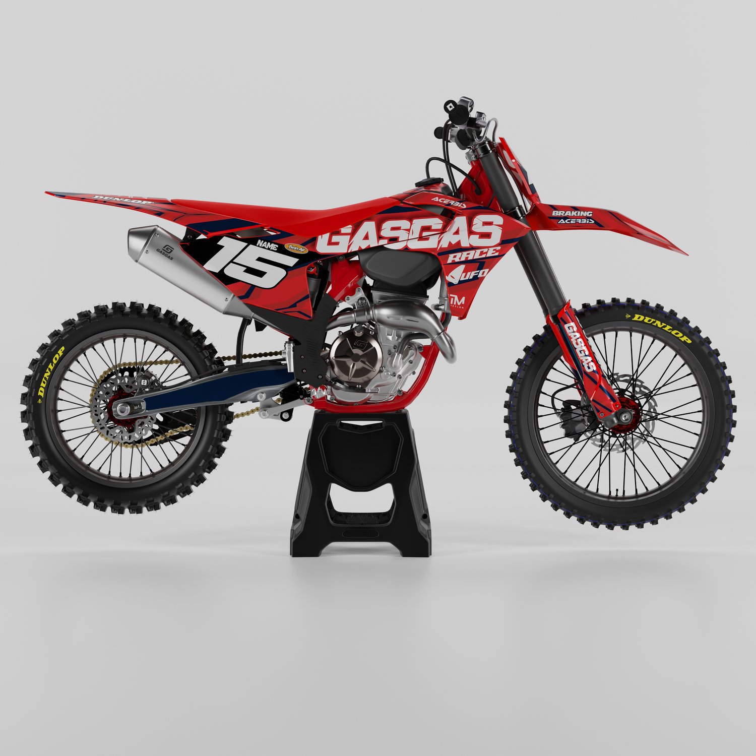 GASGAS 300 factory grafiche adesive personalizzate compatibili mc mcf ec ecf enduro motard motocross