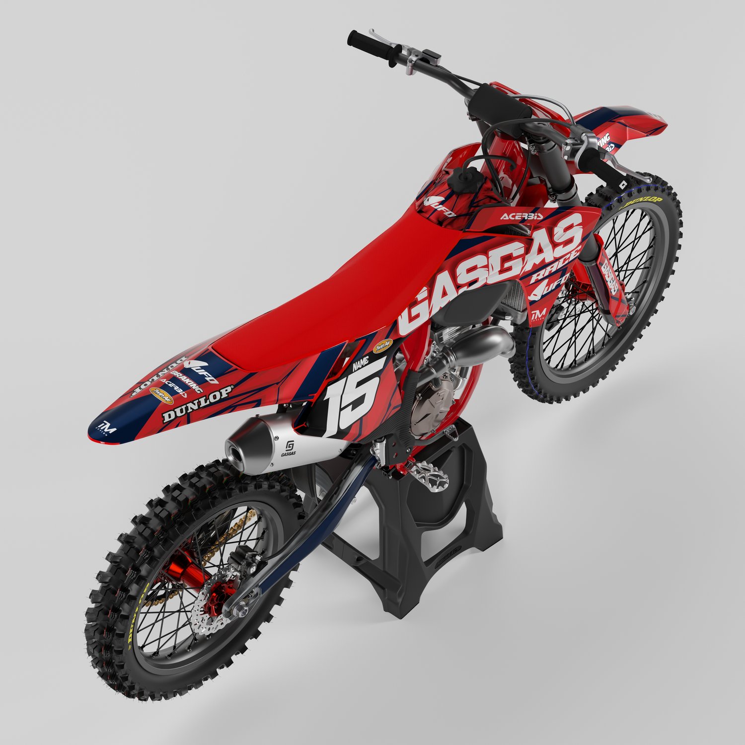 GASGAS 300 factory grafiche adesive personalizzate compatibili mc mcf ec ecf enduro motard motocross