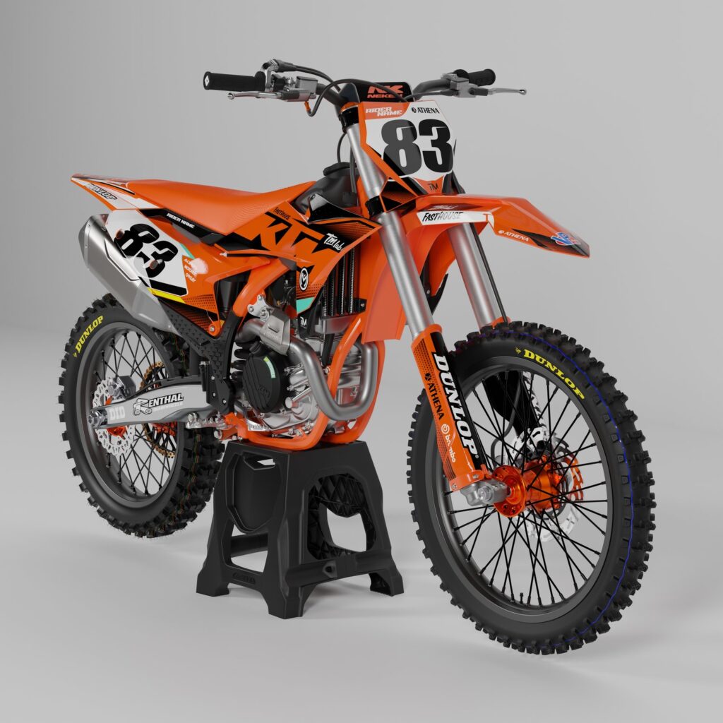 Kit grafiche KTM Orange Fury sx sxf exc excf duke motocross