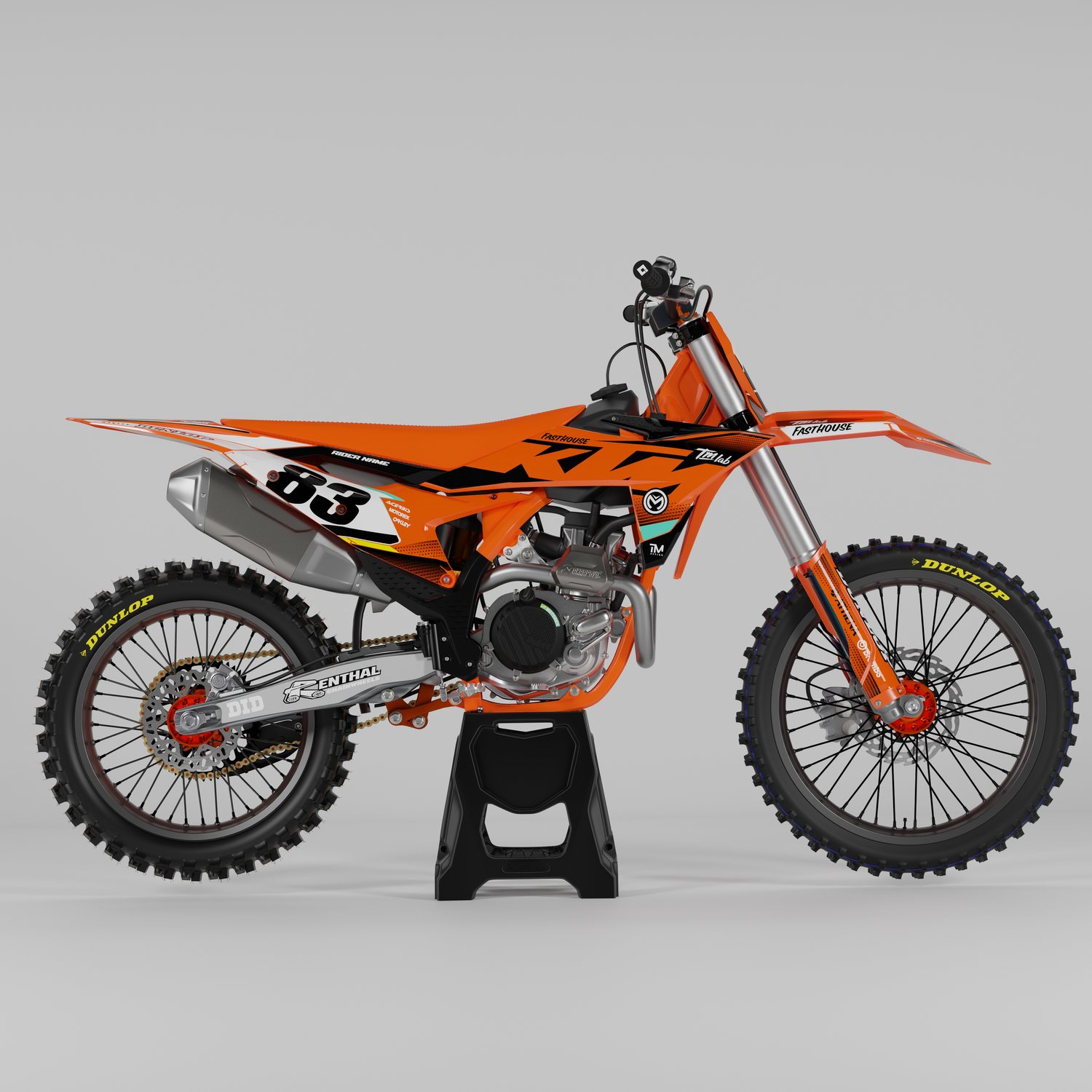 Kit grafiche KTM Orange Fury sx sxf exc excf duke motocross