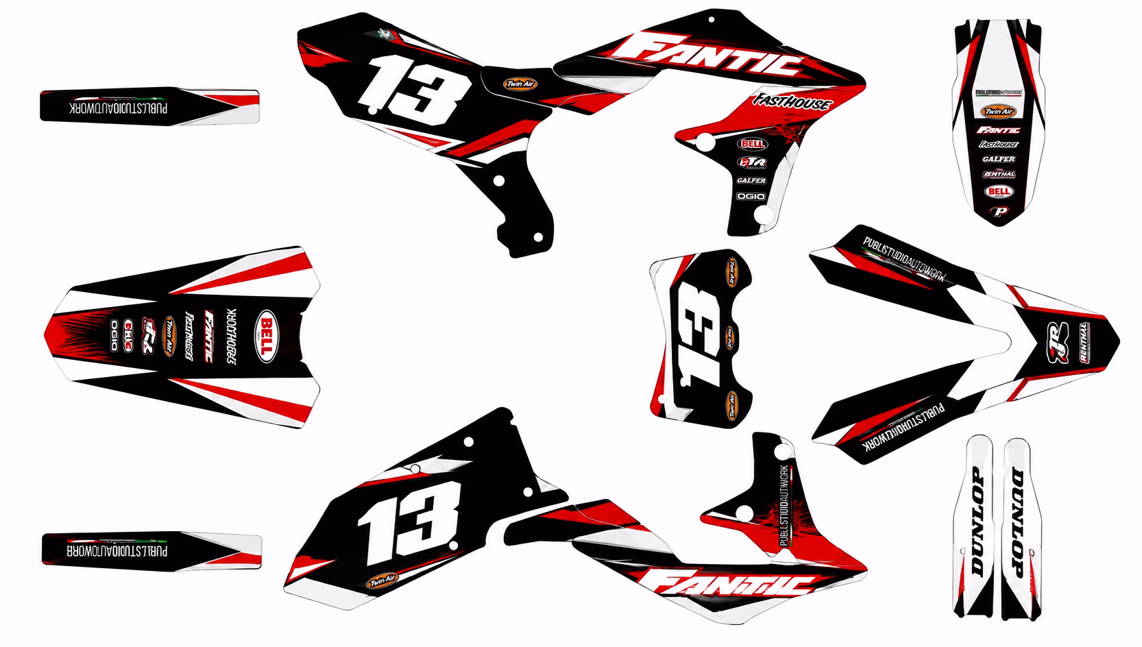 Fantic REDLINE FACTORY- kit grafiche per XX XEF XXF XE 250 125 450 310 - immagine 4
