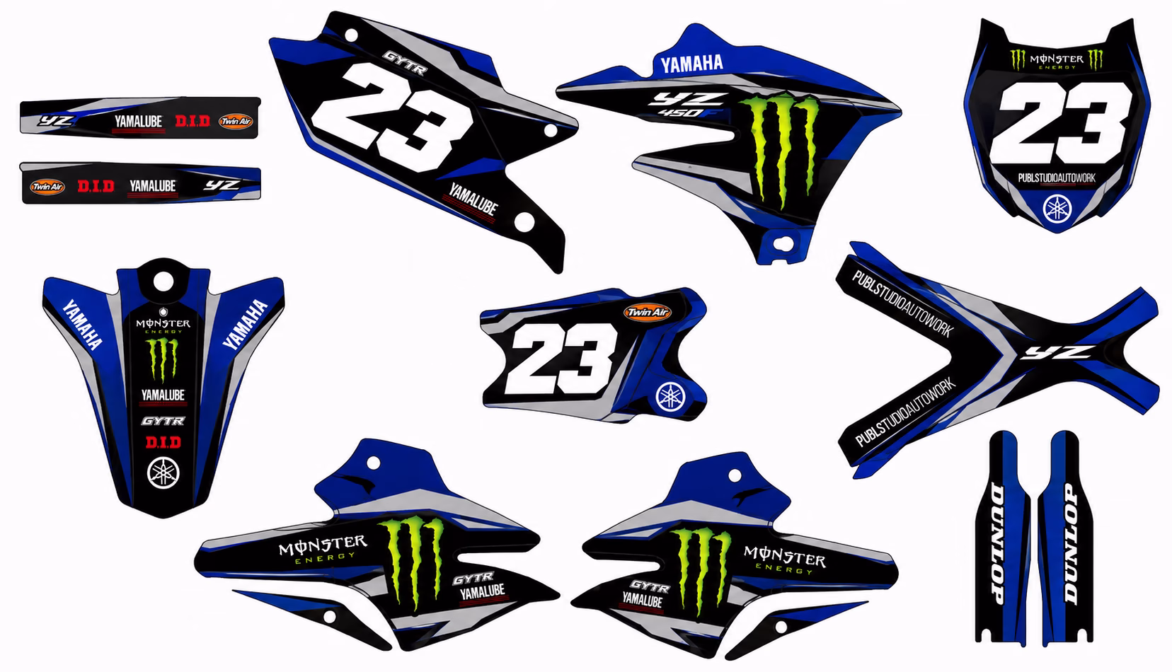 Yamaha RACING PULSE - kit grafiche per YZ YZF WR WRF - immagine 4