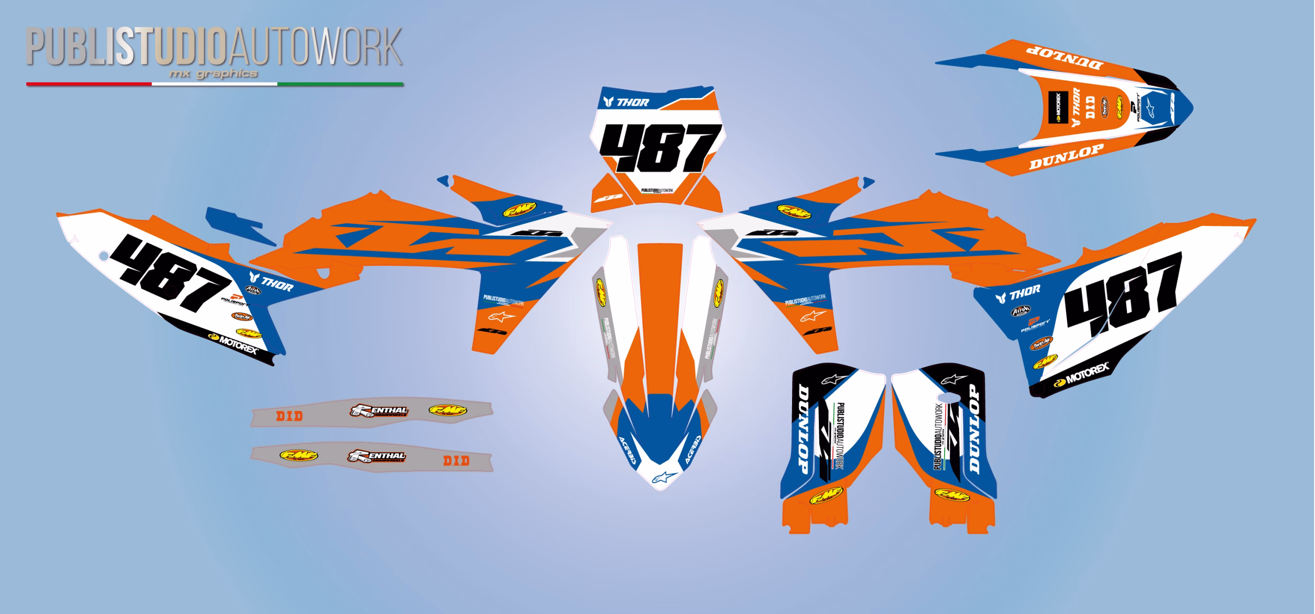 KTM VM- kit grafiche per SX SXF EXC EXCF DUKE FREERIDE - immagine 2