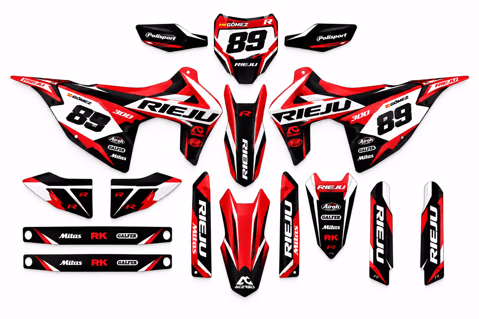 RIEJU RALLY – Kit Grafiche Adesive Personalizzate per MR, MARATHON e MRT - immagine 2
