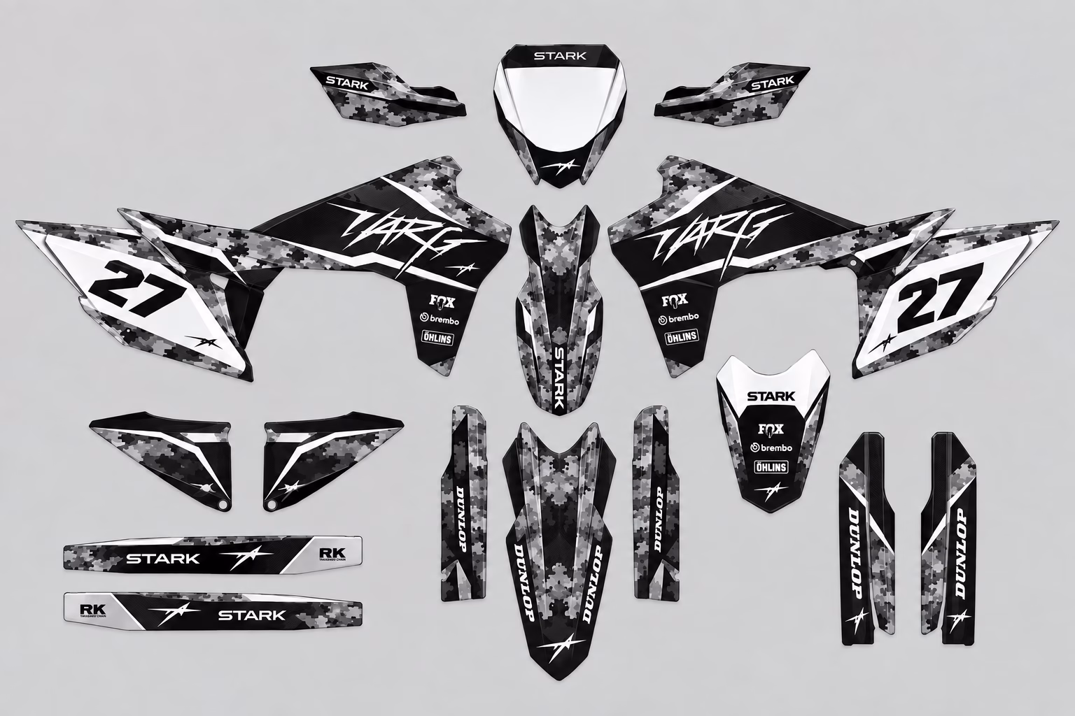 STARK VARG MOTO – Kit Grafiche Adesive Personalizzate per MX, EX e SM - immagine 2