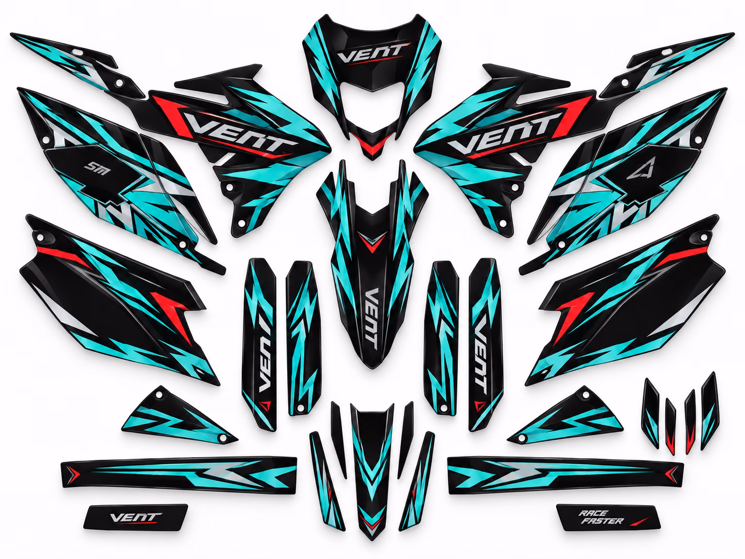 VENT CAGNONI – Kit Grafiche Adesive Personalizzate per Raptor, Baja, Skate e Derapage - immagine 2