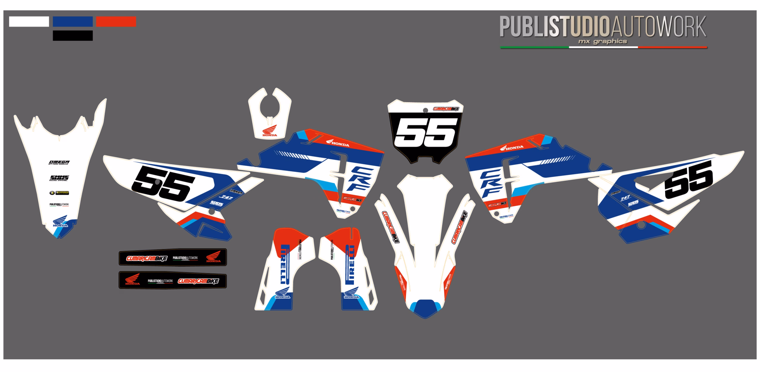 Honda LATA- kit grafiche per CR CRF XR CRF R CRF RX - immagine 2