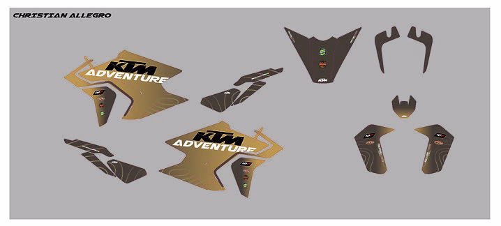 KTM LOGO - kit grafiche per SX SXF EXC EXCF DUKE FREERIDE - immagine 2