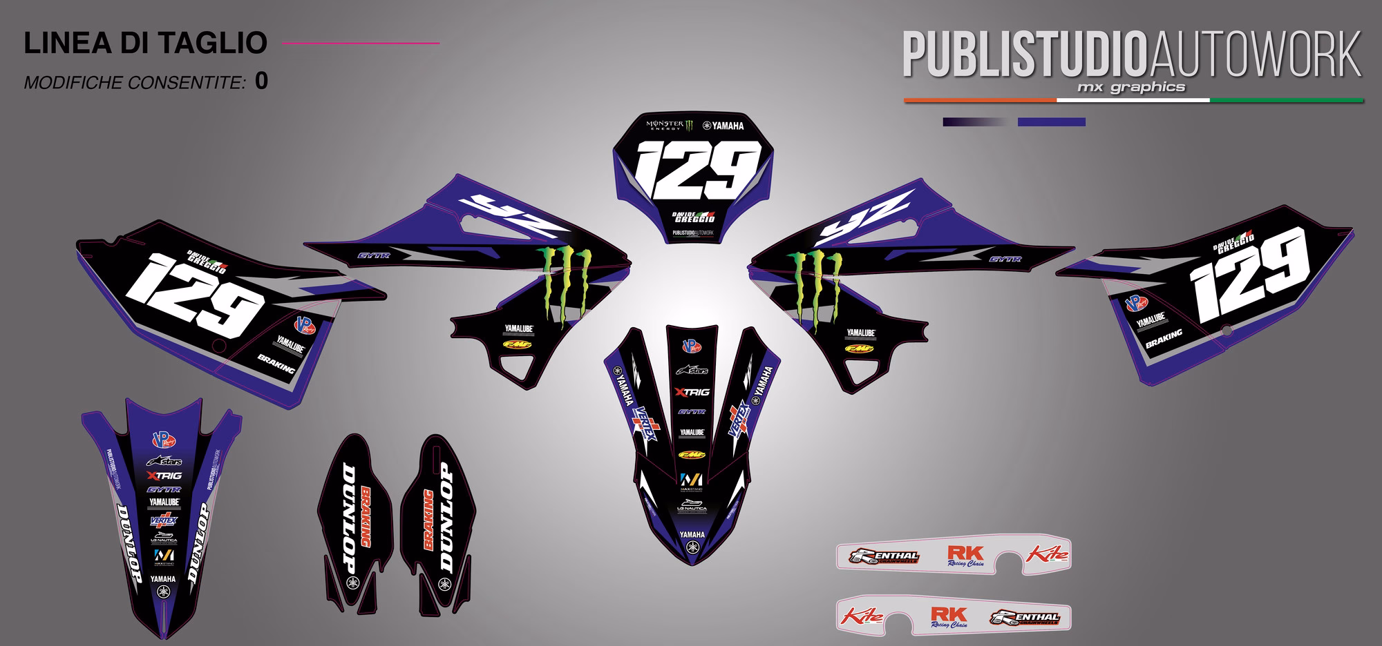 Yamaha ENERGY - kit grafiche per YZ YZF WR WRF - immagine 2