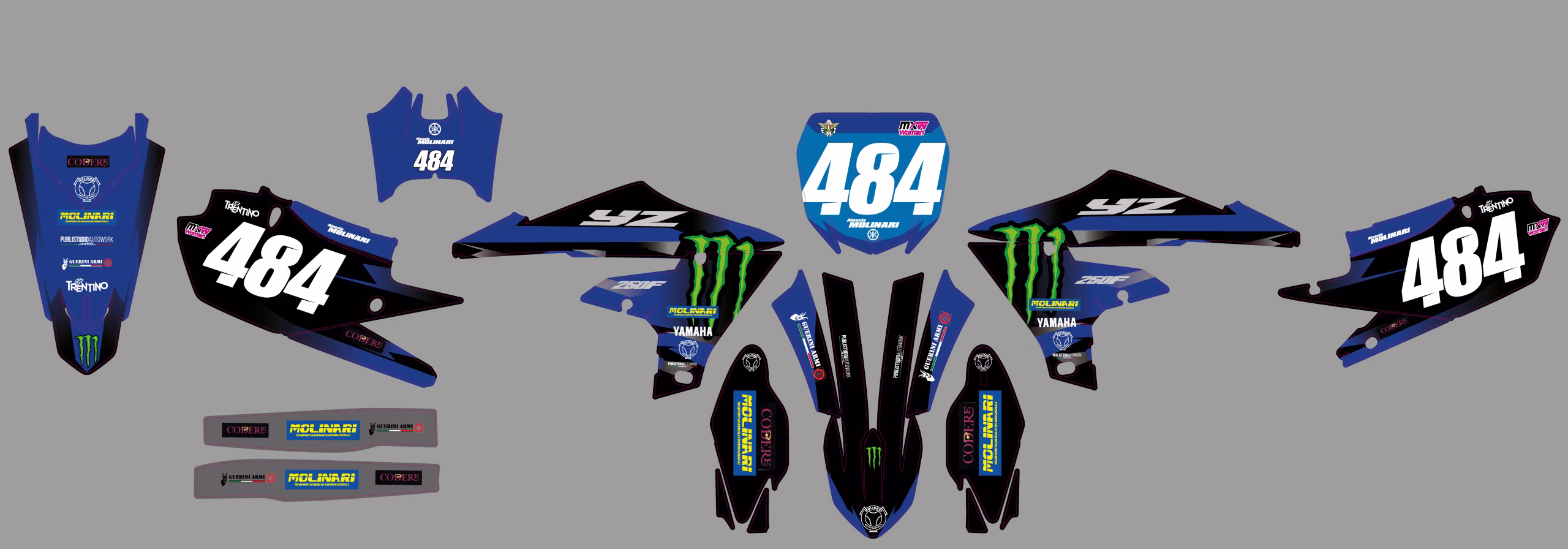 Yamaha TIGA - kit grafiche per YZ YZF WR WRF - immagine 2
